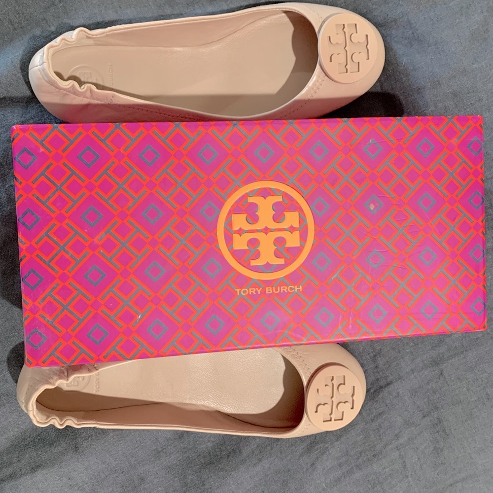 Tory Burch Minnie travel ballet flat with logo